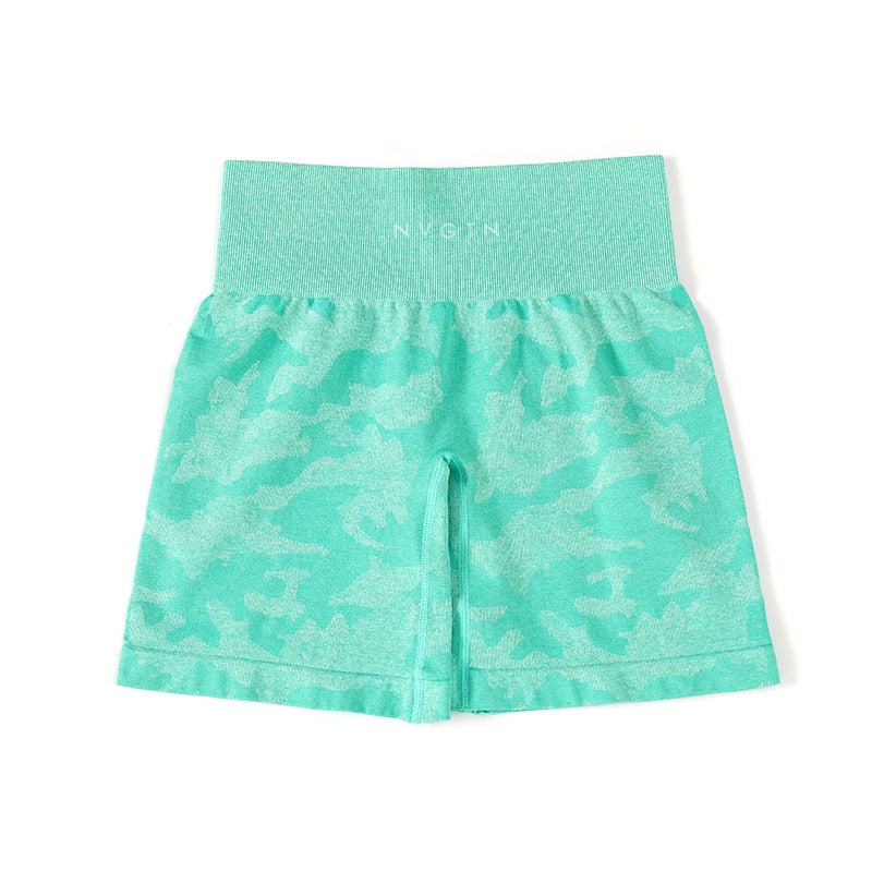 Shorts sem costura camuflado - Inspira Magazine